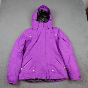 Karbon Ski Jacket Womens 8 Purple Hooded Insulated Snow Ski Winter Coat Warm